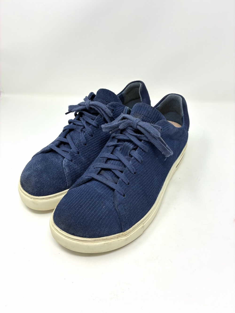 Birkenstock Suede Bend Low Casual Navy Blue Lace-Up Sneakers sz 41 Unisex
